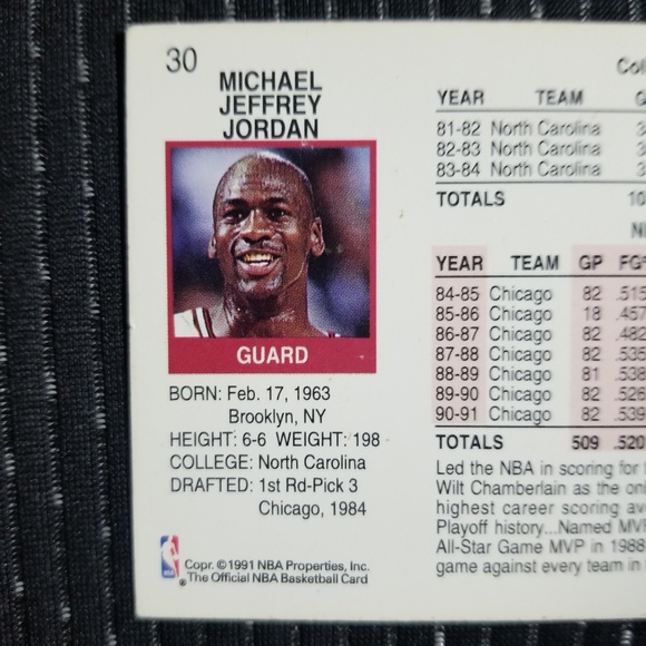 Michael Jordan NBA Hoops MVP card. - Picture 6 of 7